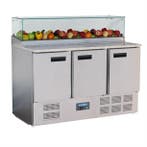 Polar G-serie 3-deurs koelwerkbank met opzetvitrine  | 43..., Verzenden, Nieuw in verpakking