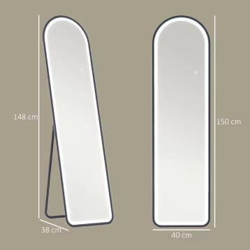 Lichaamsspiegel 150×40 cm – LED Verlichting Vrijstaand/Wand, Huis en Inrichting, Kasten | Overige, Verzenden, Nieuw