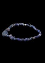 Oud-Romeins Donkerblauw glas Kralenarmband (Zonder