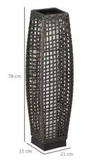 Rotan Solar Tuinlamp – LED Buitenlamp Synthetisch Rotan 78 c, Verzenden, Nieuw