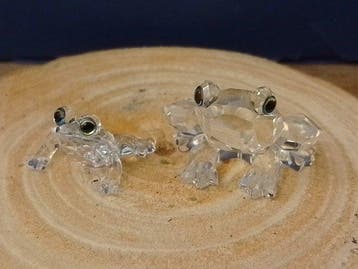 Swarovski - Beeldje - Kikker groot en klein - Box +, Antiek en Kunst