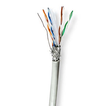 Netwerk Kabel Rol CAT6  S/ FTP Kabel gevlochten CCA 305 mtr, Verzenden, Nieuw