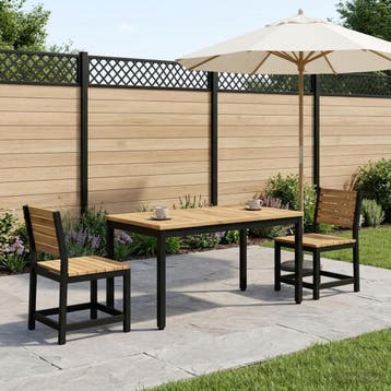vidaXL Salontafel Wit en zwart 50 x 100,5 x 45 cm Massief, Verzenden, Nieuw, Overige houtsoorten, 100 tot 150 cm