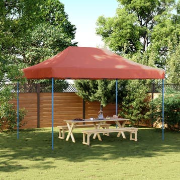vidaXL Partytent inklapbaar pop-up 410x279x315 cm terracotta, Verzenden, Nieuw, Partytent