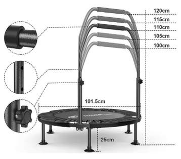 Opvouwbare Fitness Trampoline met Handgreep Rebounder, Verzenden, Nieuw