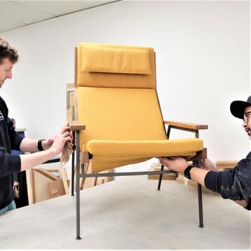 Restauratie Fauteuil | Rob Parry | Sixty Fruits, Ophalen of Verzenden, Zo goed als nieuw, Metaal, Vintage, deens, mid-century, retro, modern