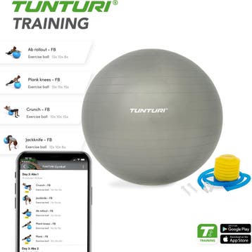 Tunturi Anti Burst Fitness bal met Pomp - Yoga bal 55 cm -, Ophalen of Verzenden, Nieuw