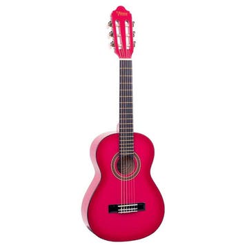 Valencia VC101PKS Klassieke Gitaar 1/4 Roze Hoogglans, Muziek en Instrumenten, Ophalen of Verzenden, Nieuw