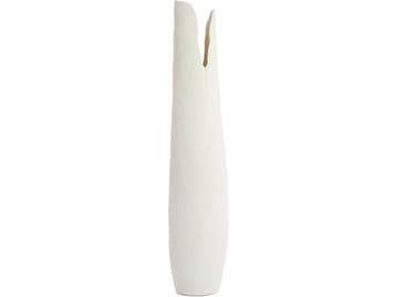 Light & Living MESA keramieken vaas in crème – 19,5x19x92 cm, Verzenden, Nieuw