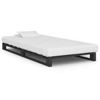 vidaXL Bedframe pallet massief grenenhout grijs 100x200 cm, 100 cm, Eenpersoons, Verzenden, Nieuw