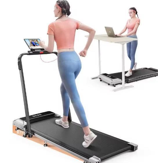 Elektrische Loopband – 2,5 pk, 12 km/u, Helling en Compact, Sport en Fitness, Fitnessapparatuur, Nieuw, Verzenden