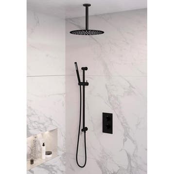 Inbouw Regendouche Set Brauer Black Edition Plafond Uitloop, Ophalen of Verzenden, Nieuw