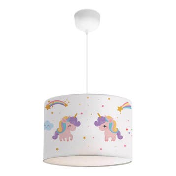 Kinder hanglamp Rugby wit met eenhoornmotief lux.pro, Verzenden, Nieuw
