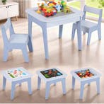 Kinder Speeltafel met 2 Stoelen 4-in-1 met Opbergruimte, Verzenden, Nieuw