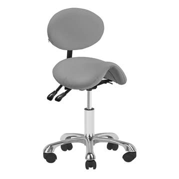 Ergonomische Zadelkruk met Rugleuning Grijs – Cosmetische, Ophalen of Verzenden, Nieuw