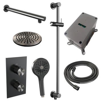 Brauer Gunmetal Carving Thermostatische Regendoucheset, Ophalen of Verzenden, Nieuw