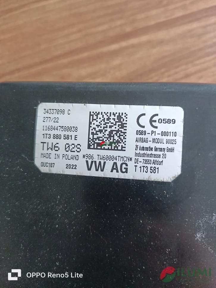 Airbag stoel VW ID Buzz links binnen 1T3880581E, Auto-onderdelen, Interieur en Bekleding, Gebruikt, Verzenden