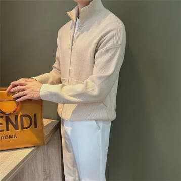 Heren Gebreide Cardigan met Rits en Opstaande Kraag - Casual, Verzenden, Nieuw