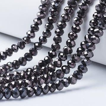 1 x Streng glaskralen facet rondelle briolette kristal 8..., Hobby en Vrije tijd, Kralen en Sieraden maken, Ophalen of Verzenden