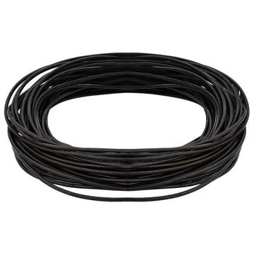 vidaXL Leren Koord 1 Donkerbruin Ø1,5 mm x 10 m Leer, Hobby en Vrije tijd, Verzenden, Nieuw