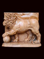 sculptuur, Leone Guardiano Cinese - 20 cm - Gegoten steen