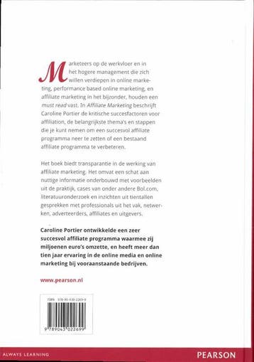 Affiliate marketing 9789043022699 Caroline Portier, Verzenden, Gelezen, Caroline Portier