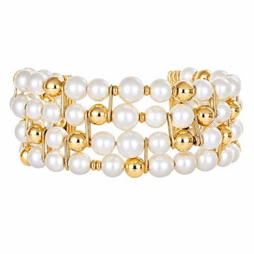 Armband - 18 karaat Geel goud - Parel - Gemaakt in Italië -, Nieuw