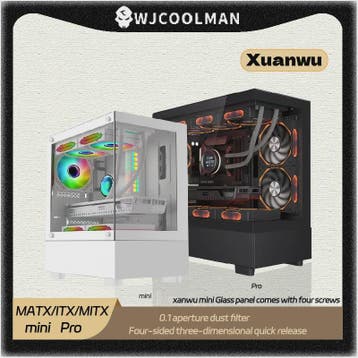 WJCOOLMAN Xuanwu Mini/Pro PC Behuizing - M-ATX/ITX, 270° Pan, Verzenden, Nieuw