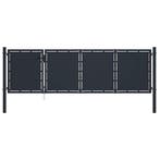 vidaXL Tuinpoort staal 350x75 cm antraciet, Tuin en Terras, Tuinpoorten, Verzenden, Nieuw