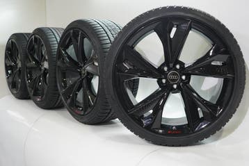 Audi RS6 22 inch velgen Continental Winterbanden Nieuw Origi, Gebruikt, Velg(en), Overige maten, Winterbanden