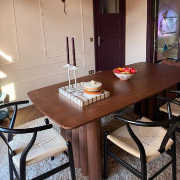 DS4U Kiro eettafel 200 cm - walnoot fineer, Huis en Inrichting, Ophalen of Verzenden, Nieuw