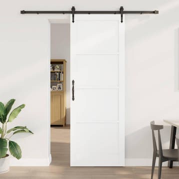 vidaXL Schuifdeur ORKDAL 83 x 232 cm Massief grenenhout Wit, Verzenden, Nieuw