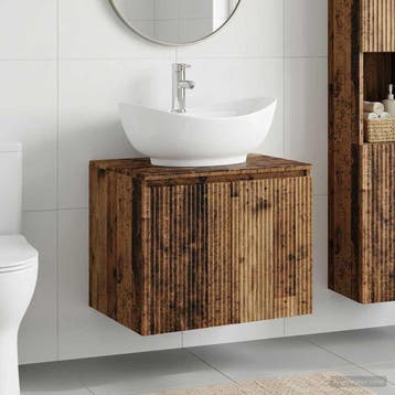 vidaXL Badkamer wastafelkast Oud hout 62,5 x 44,5 x 80 cm, Verzenden, Nieuw