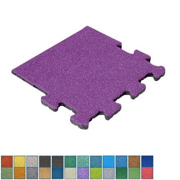 Rubber puzzeltegel met EPDM toplaag in diverse RAL kleuren -, Verzenden, Nieuw