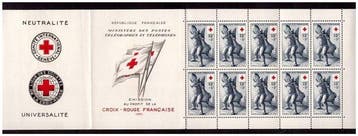 Frankrijk 1955 - Prachtig boekje van de Croix-Rouge uit, Gestempeld