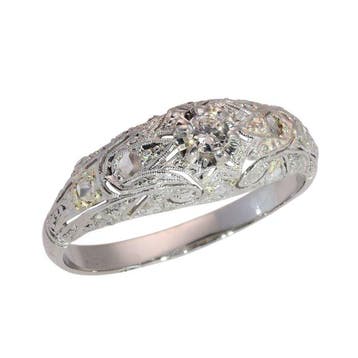 Ring Platina - 0.13ct. tw. Diamant (Natuurlijk) - Belle, Nieuw