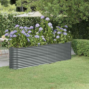 vidaXL Plantenbak 260x40x68 cm gegalvaniseerd staal, 100 cm of meer, Verzenden, Nieuw, Metaal