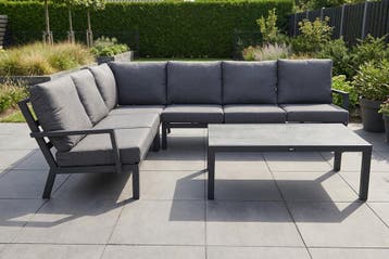 Rockford/Atlanta loungeset antraciet - 5-delig, Verzenden, Nieuw, Overige materialen, Loungeset