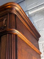 demontabele antiek mahonie kuifkast met geslepen glas, 245H