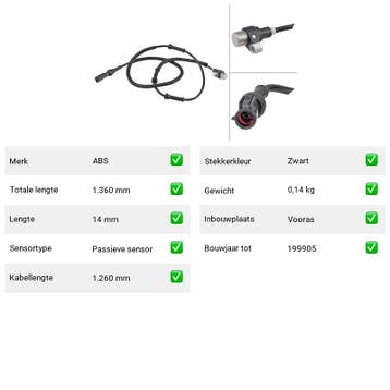 ABS-sensor Kia Shuma 1.5 i 16V (FB) Van 1997-10 tot 2001-10, Verzenden, Nieuw, Kia