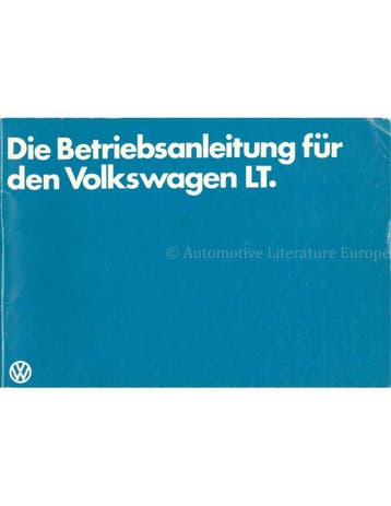 1982 VOLKSWAGEN LT INSTRUCTIEBOEKJE DUITS