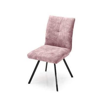 Eetkamerstoel Flora - eetkamerstoelen - Roze, Nieuw, Stof