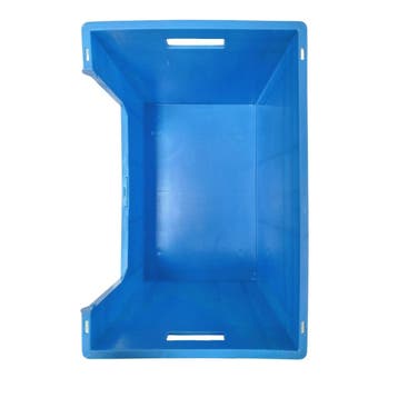 Magazijnbak, 600x400x415 mm, euronorm, blauw pp, gebruikt -, Gebruikt, 40 tot 60 cm, 50 tot 75 cm, Bak of Kist