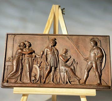 Beeldje - Neoclassical Relief Plaque, Greek Mythological