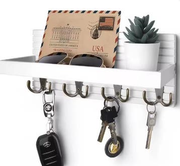 Houten Sleutelhouder – 4 Haken Wandrek, Verzenden, Nieuw