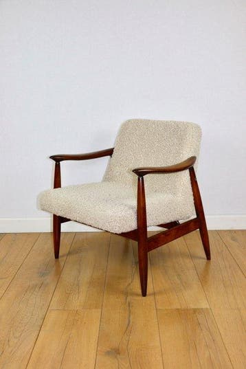 Lounge stoel - fauteuil - Beuken - Vintage fauteuil GFM