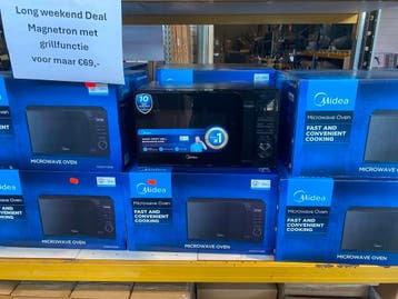 Midea – AG20CF2EBK – Magnetron met grillfunctie – 8 automati, Witgoed en Apparatuur, Ophalen of Verzenden, Nieuw