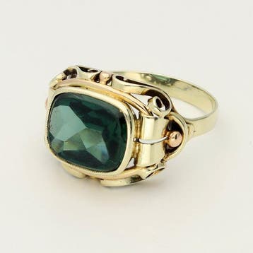 Ring - 14 karaat Geel goud - 3.84ct. tw. Spinel, Nieuw