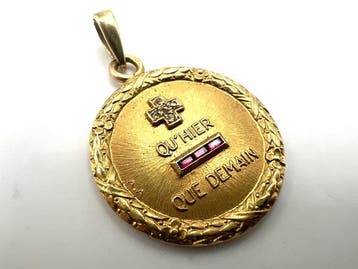 A. Augis - Hanger - 18 karaat Geel goud - 0.03ct. tw.