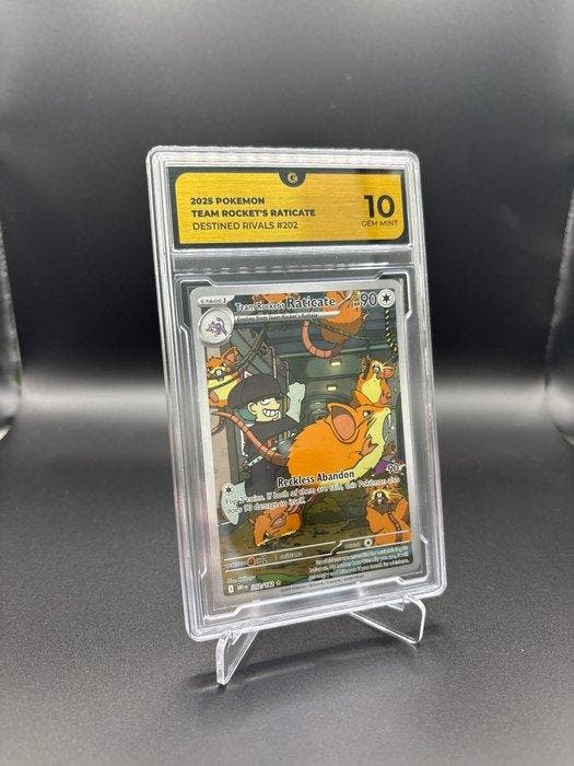 Pokémon - 1 Graded card - Team Rocket Raticate 202 Full art, Hobby en Vrije tijd, Verzamelkaartspellen | Pokémon